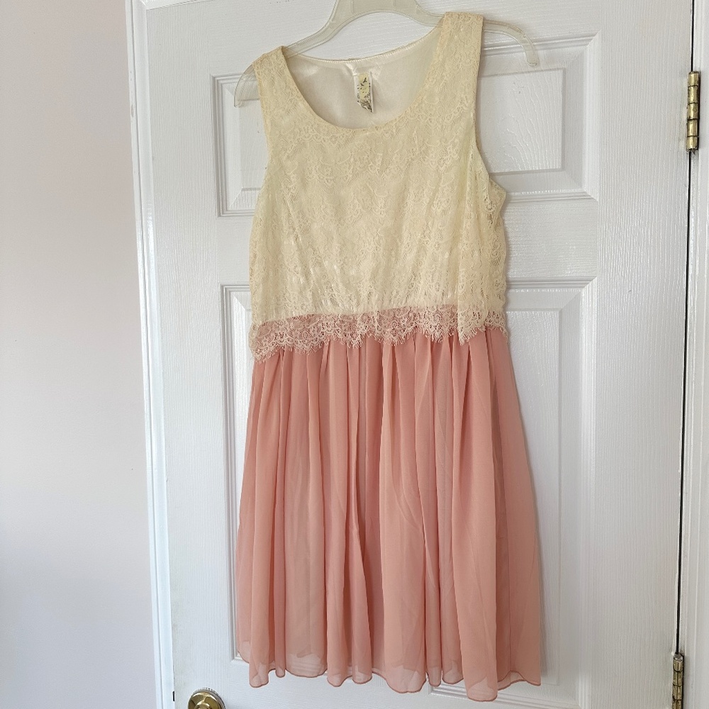 Francesca’s Lace & Tulle Cocktail Mini Dress Large